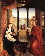 WEYDEN, Rogier van der St Luke Drawing the Portrait of the Madonna oil